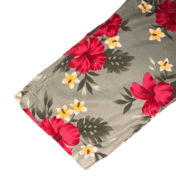 Havana Jack's Cafe Floral Capri Pants-Green-Size 12P-GUC - Picture 2 of 5